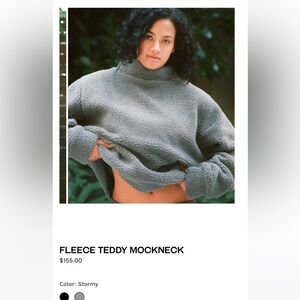 PARKE fleece teddy mockneck size L/XL in color stormy brand new